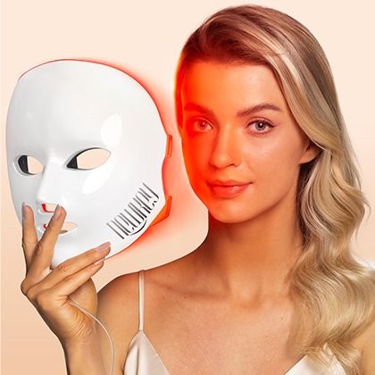 NEWKEY LED Face Mask Light Therapy,Red Light Therapy for Wrinkle 